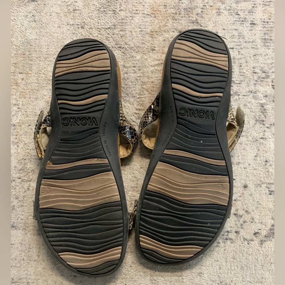 Vionic by Orthaheel Viviana Jeweled Embellished Snakeskin Sandals - Picture 3 of 3